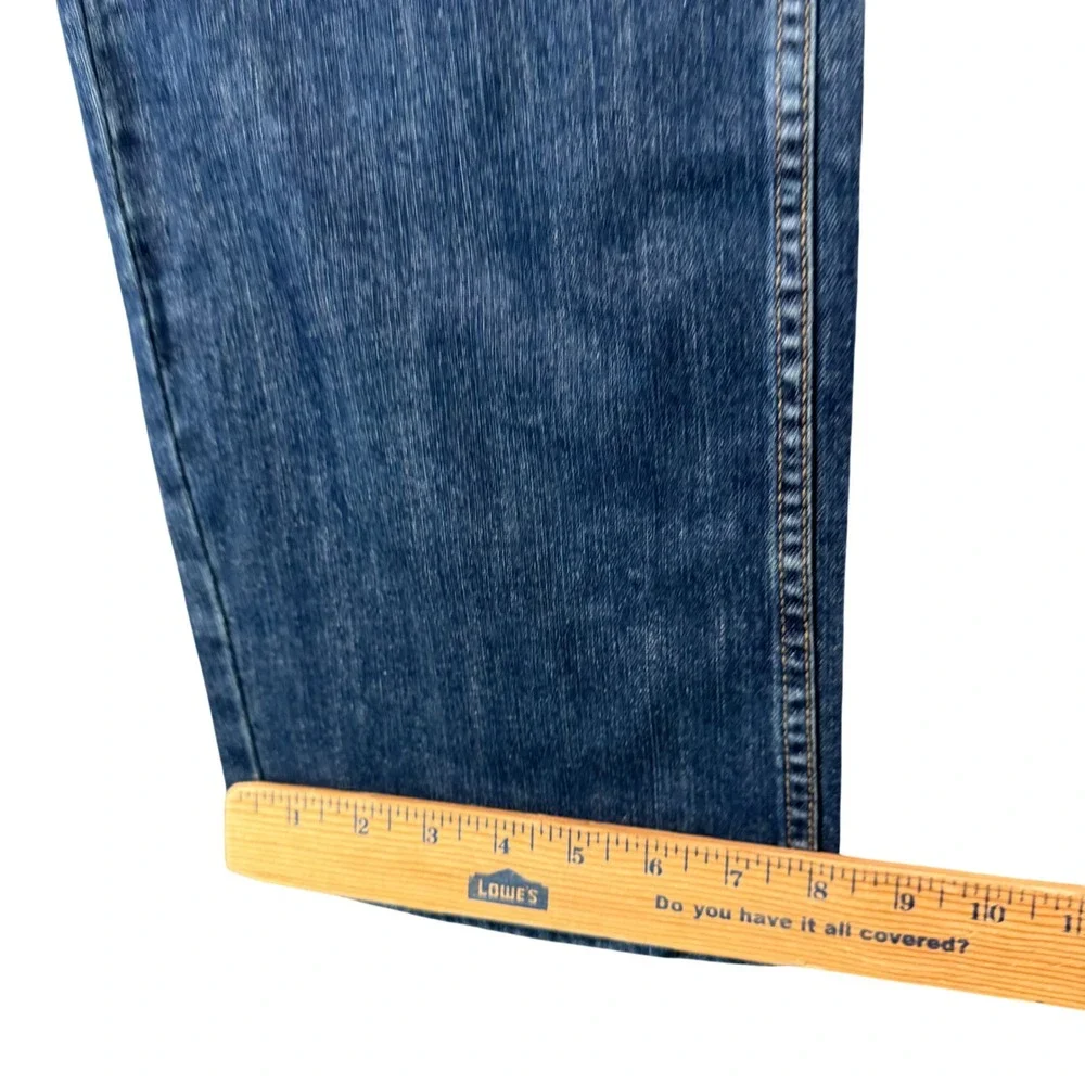 Wrangler Retro Mens Slim Straight‎ Jeans Blue Denim Y2K Western 38x32